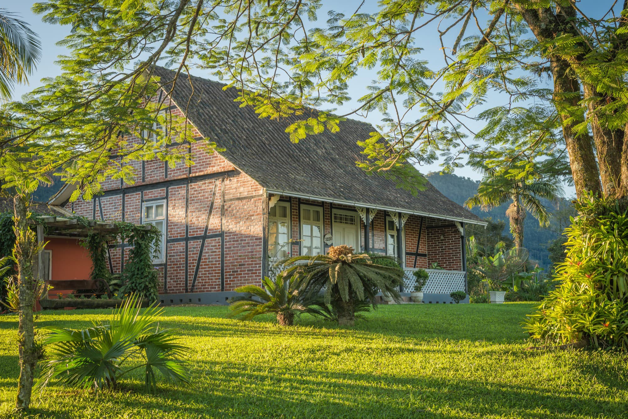 Casa em estilo enxaimel, herança da imigração europeia